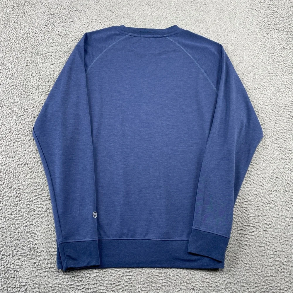 Dorset Field Club Sweatshirt Mens L Blue Golf 1886 Crest Pullover Raglan - Picture 2 of 7
